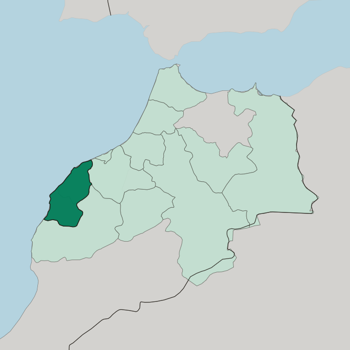 Map showing Guelmim-Oued Noun — In Morocco