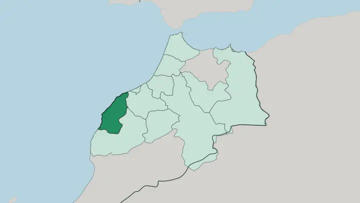 Map of Guelmim-Oued Noun in Morocco