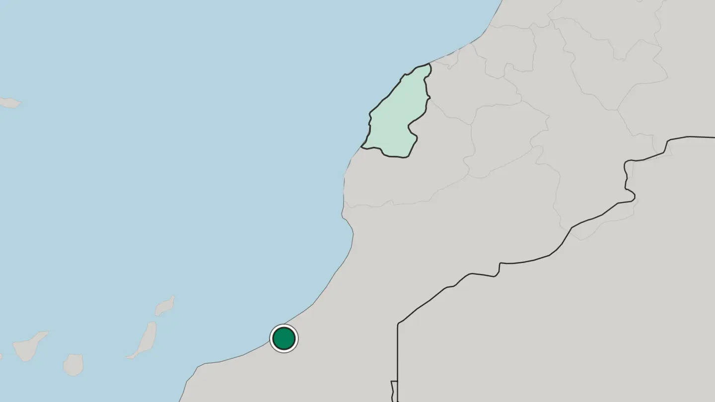 Map of Tan-Tan in Morocco