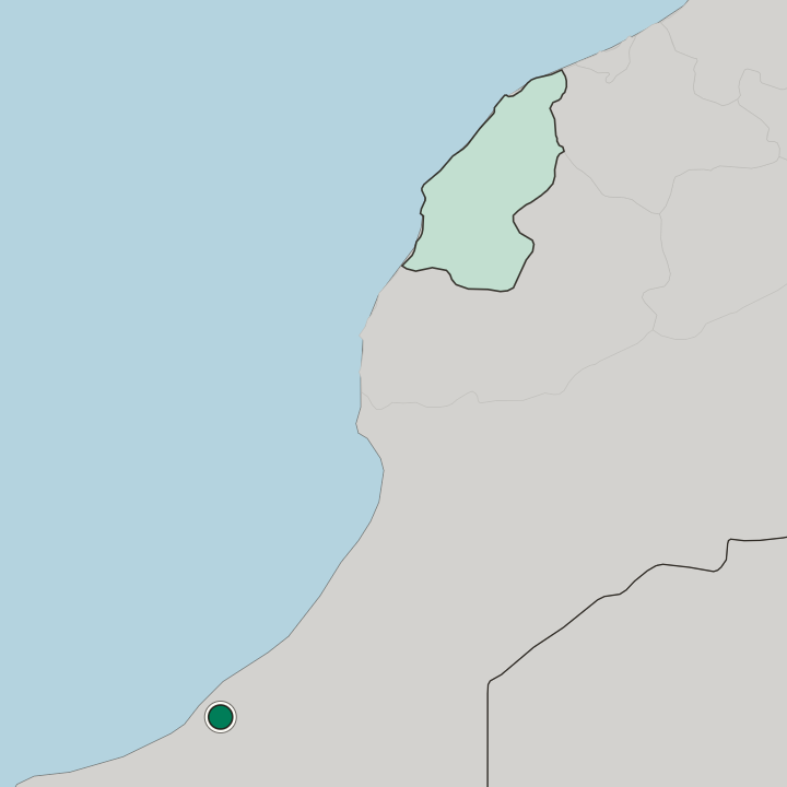 Map showing Tan-Tan — In Guelmim-Oued Noun