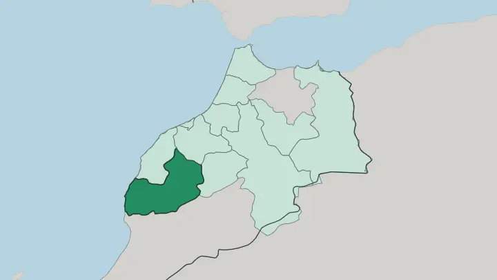 Map of Laâyoune-Sakia El Hamra in Morocco