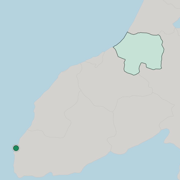 Map showing Essaouira — In Marrakesh-Safi