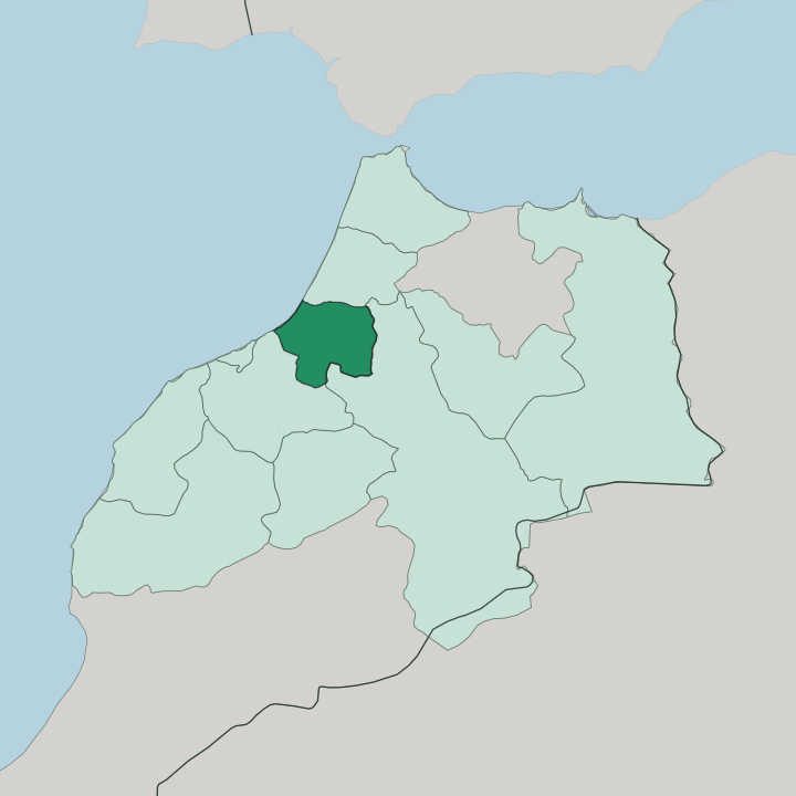 Map showing Marrakesh-Safi — In Morocco