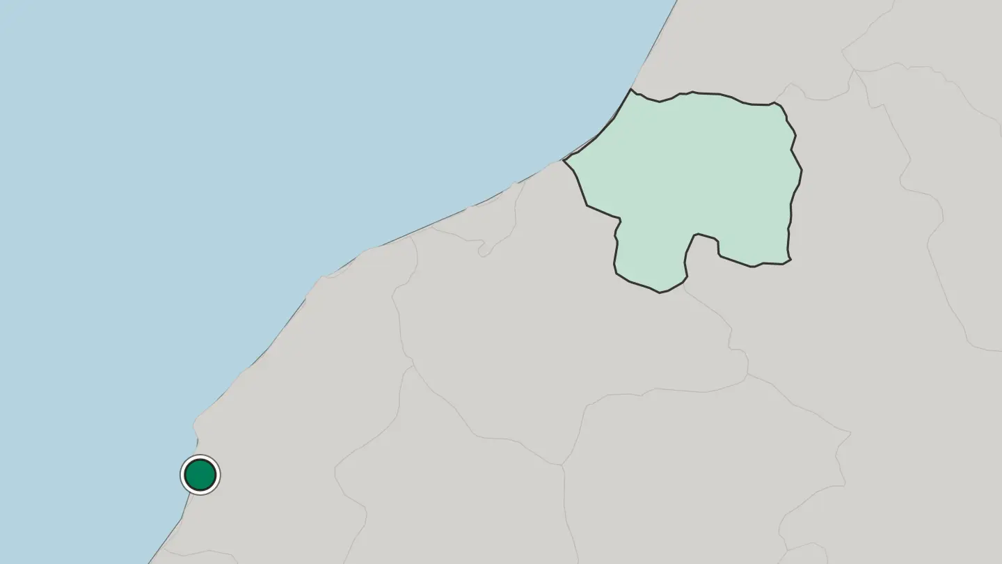 Map of Safi in Morocco