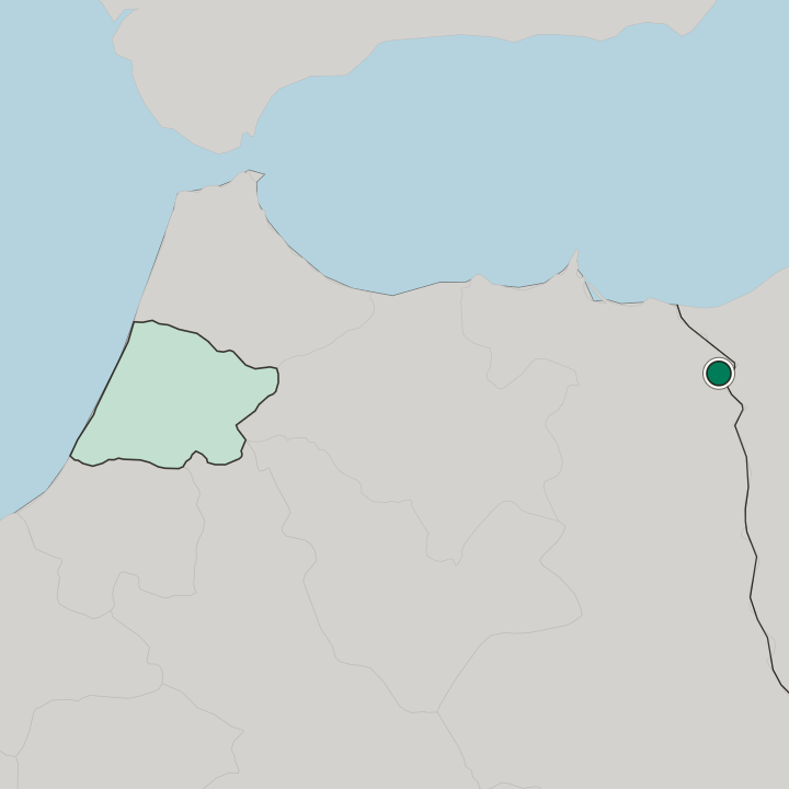Map showing Oujda — In Oriental