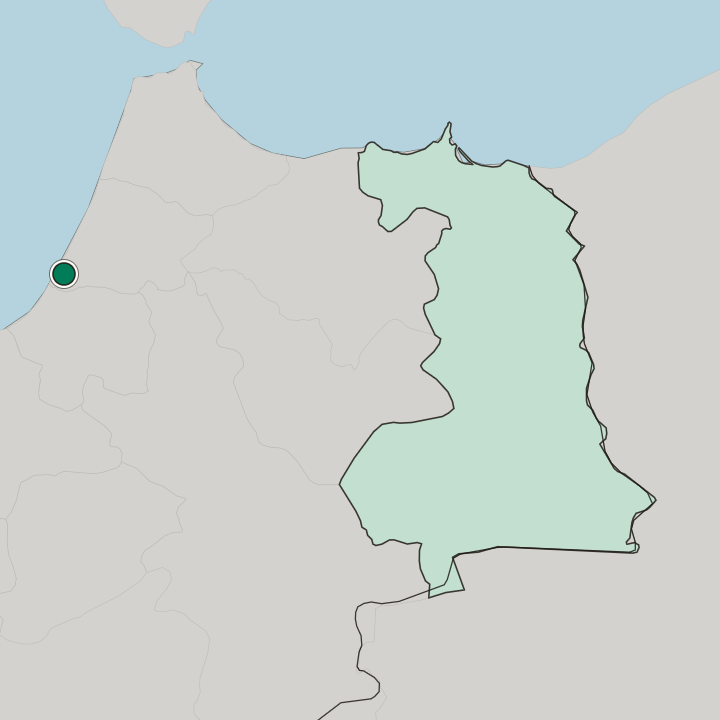Map showing Kenitra — In Rabat-Salé-Kénitra
