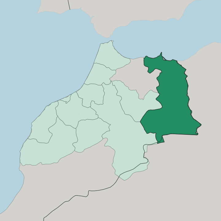 Map showing Rabat-Salé-Kénitra — In Morocco