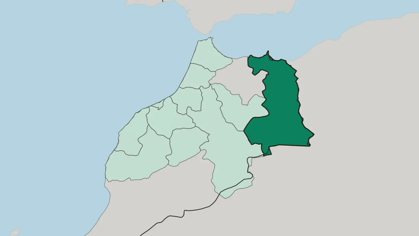 Map of Rabat-Salé-Kénitra in Morocco