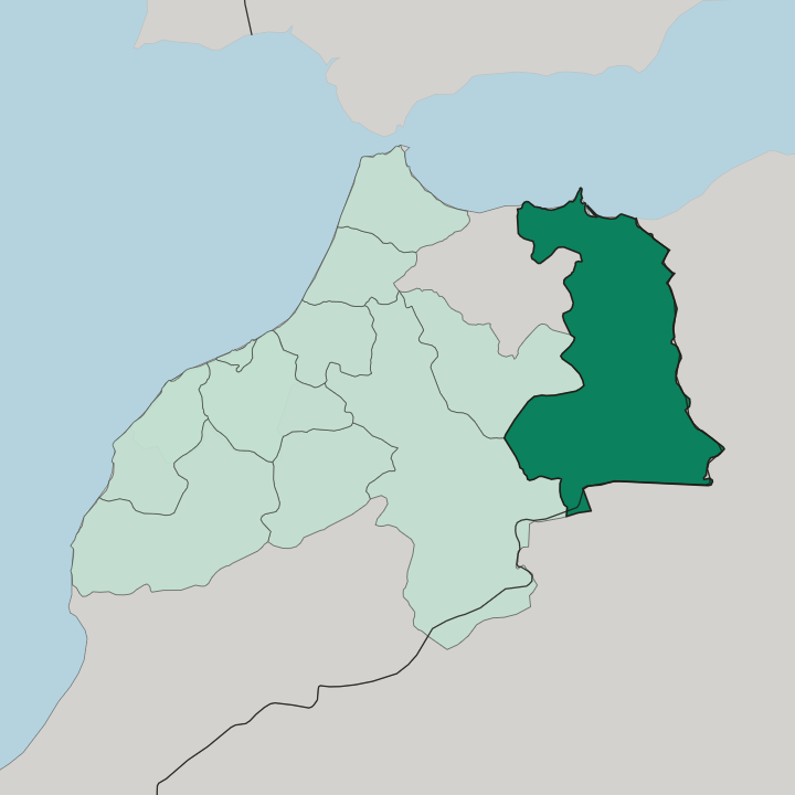 Map showing Rabat-Salé-Kénitra — In Morocco