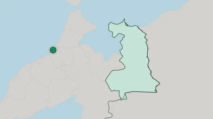 Map of Rabat in Morocco