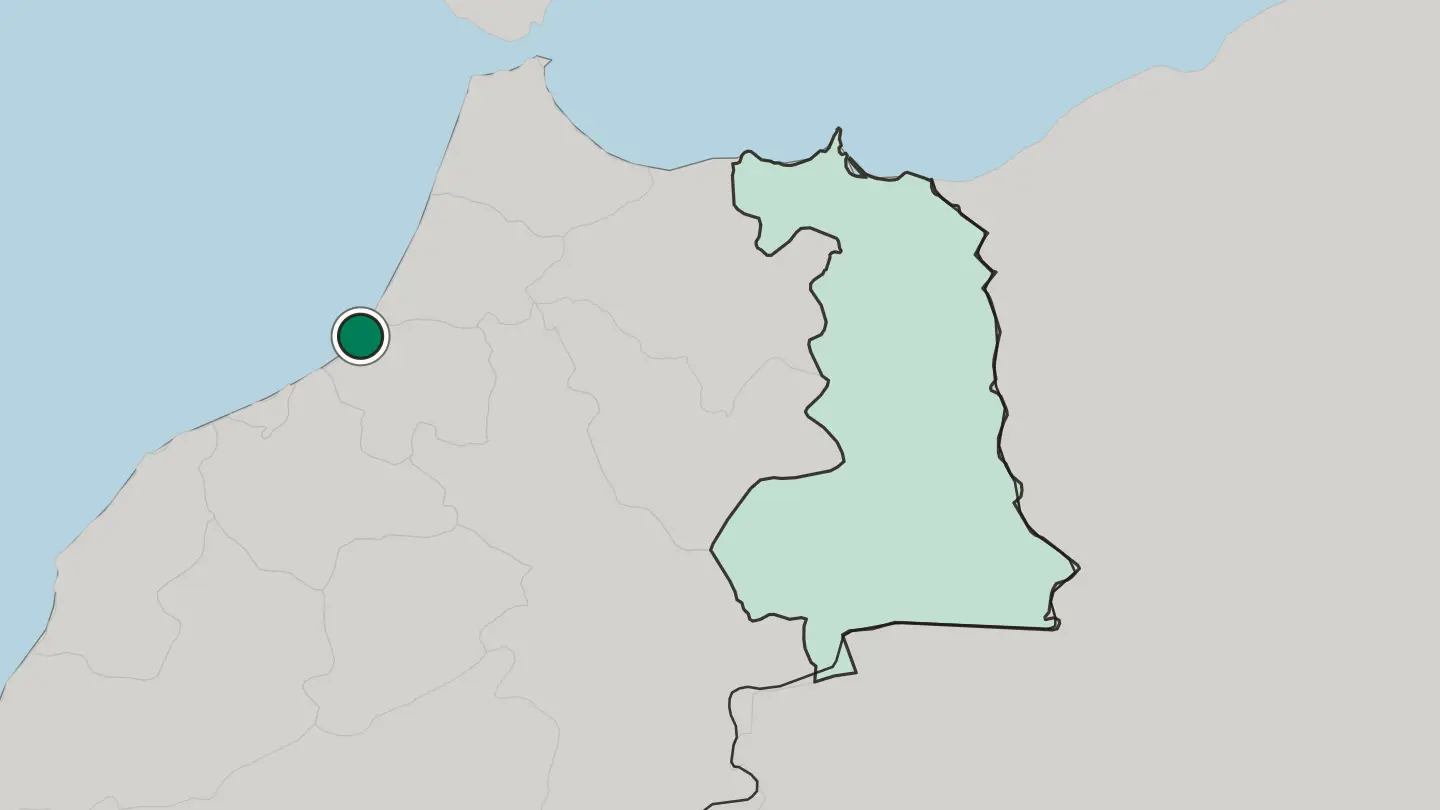 Map of Salé in Morocco