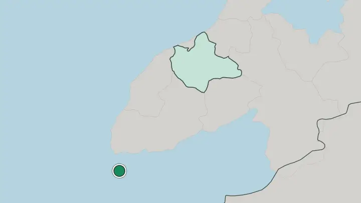 Map of Agadir in Morocco