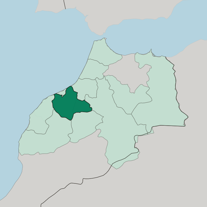 Map showing Souss-Massa — In Morocco
