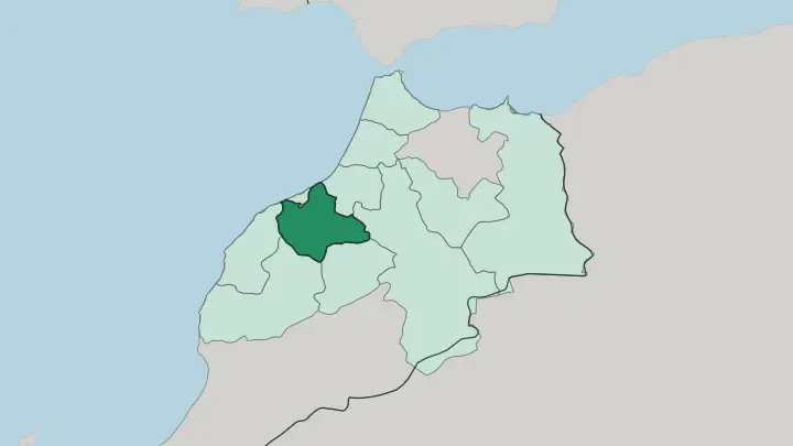 Map of Souss-Massa in Morocco