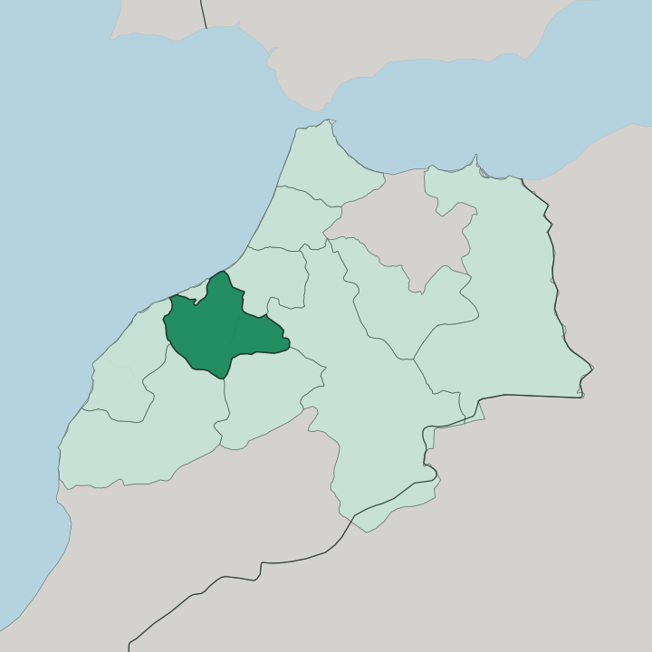 Map showing Souss-Massa — In Morocco