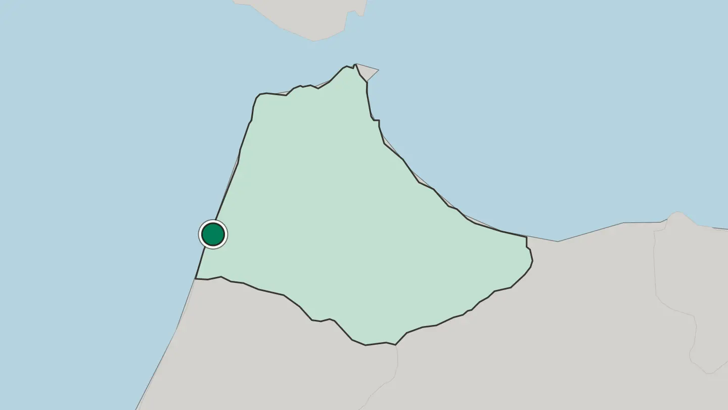 Map of Larache in Morocco