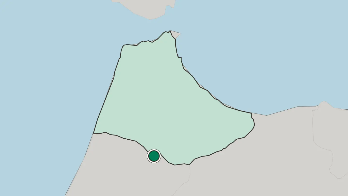 Map of Ouezzane in Morocco