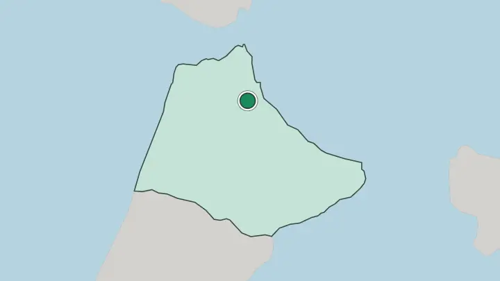 Map of Tétouan in Morocco