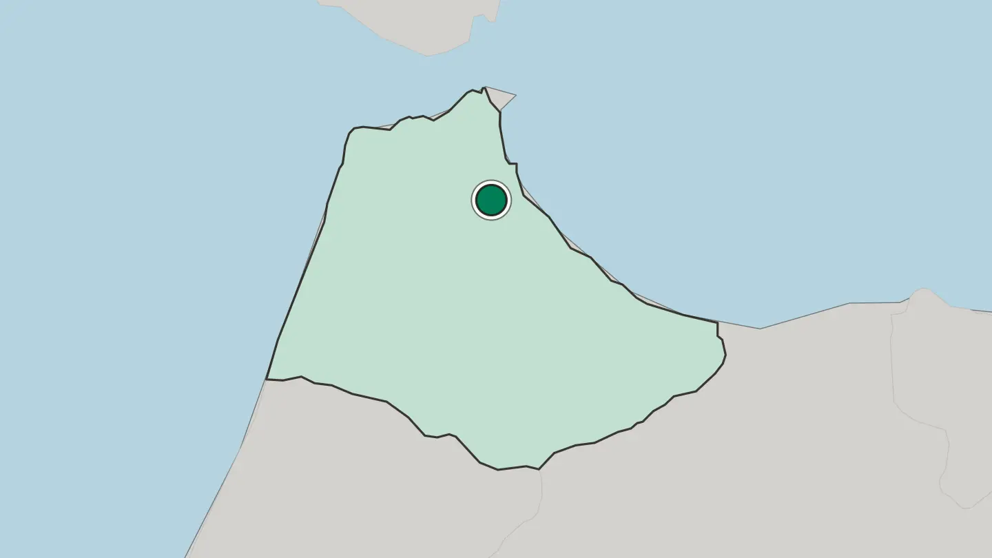 Map of Tétouan in Morocco