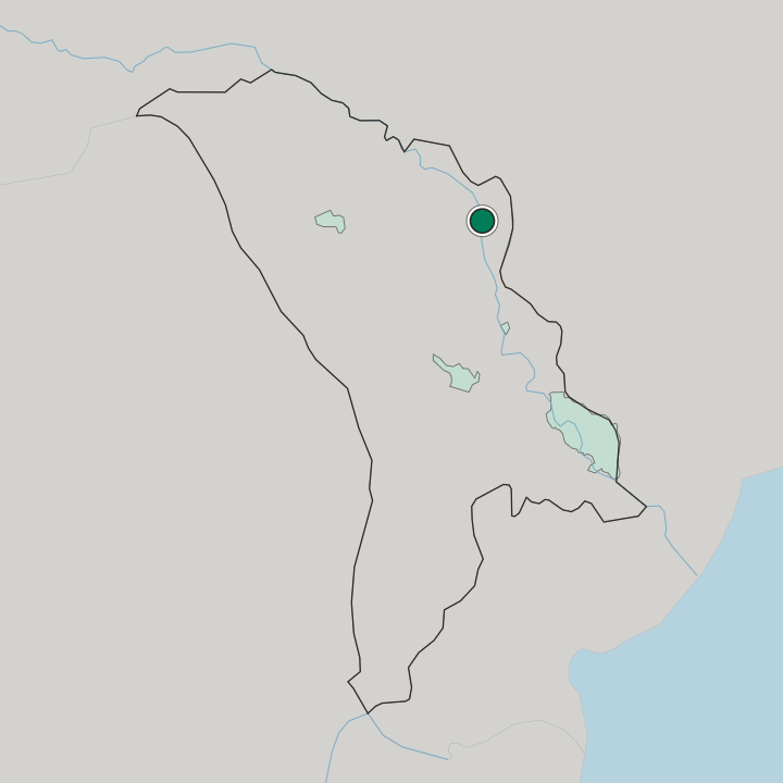 Map showing Rîbniţa — In Moldova