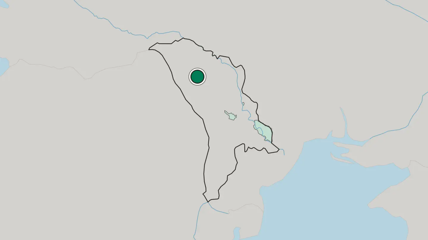 Map of Bălţi in Moldova