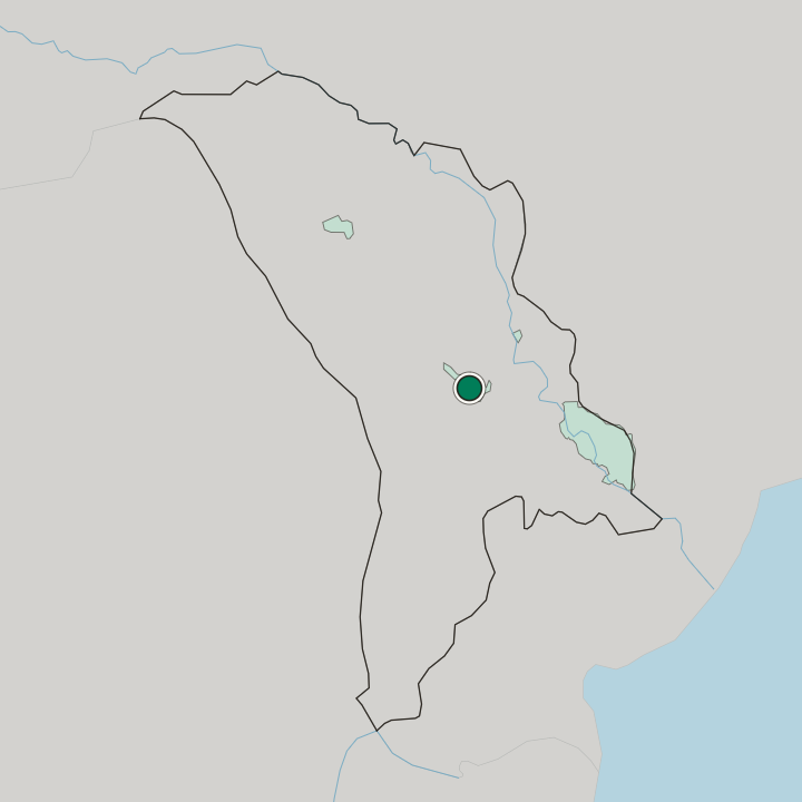 Map showing Chisinau — In Moldova