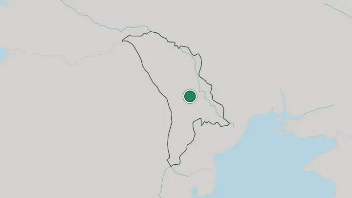 Map of Chisinau in Moldova