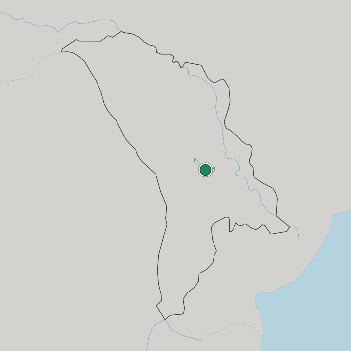 Map showing Chisinau — In Moldova
