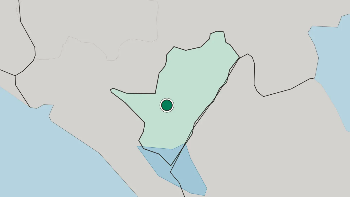 Map of Podgorica in Montenegro