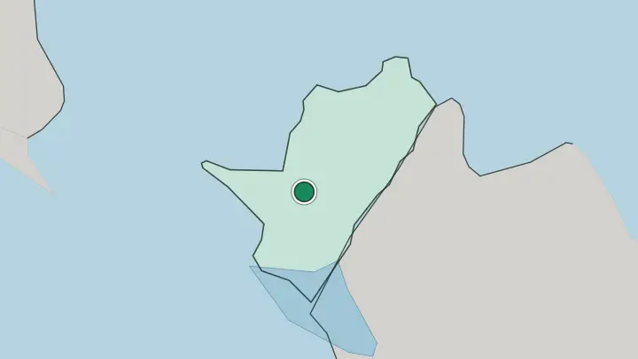 Map of Podgorica in Montenegro