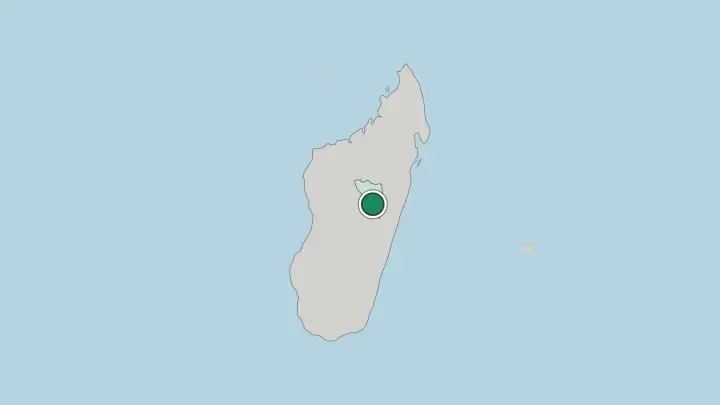 Map of Antananarivo in Madagascar