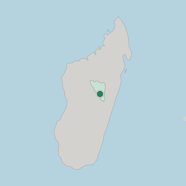 Map showing Antananarivo — In Madagascar