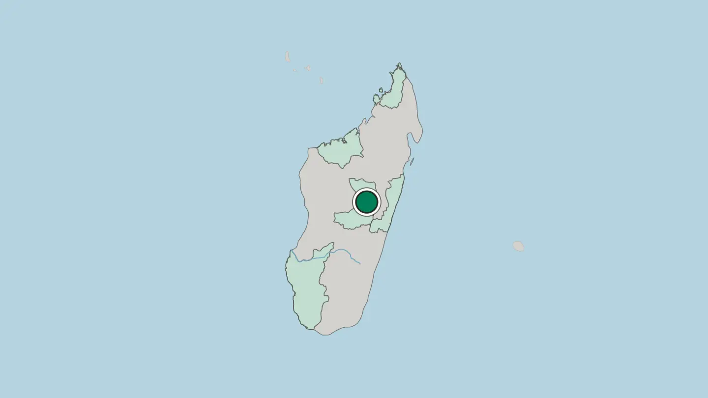 Map of Antananarivo in Madagascar