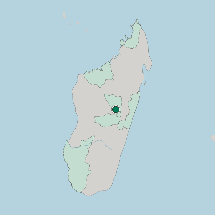 Map showing Antananarivo — In Madagascar