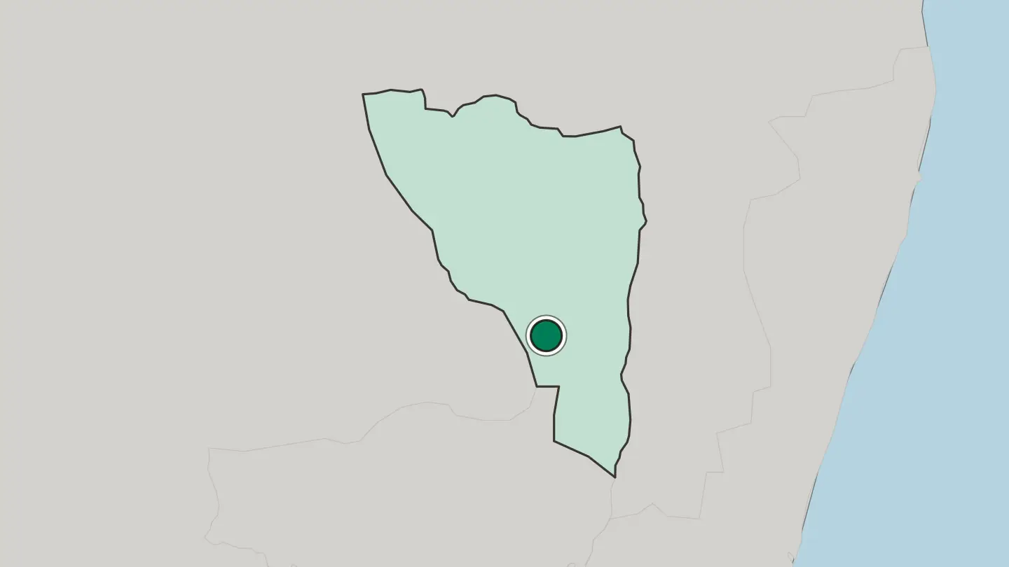 Map of Antananarivo in Madagascar