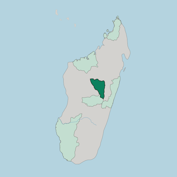 Map showing Analamanga Region — In Madagascar
