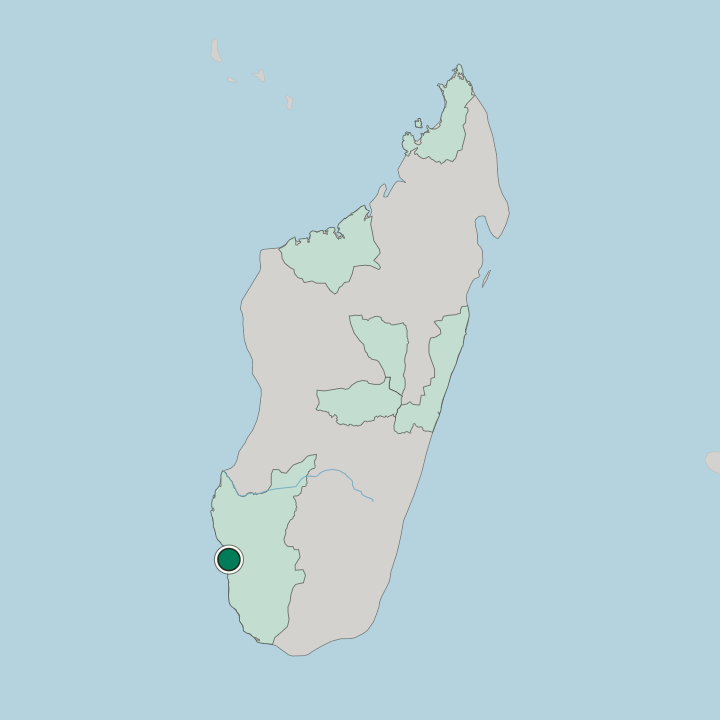 Map showing Toliara — In Madagascar