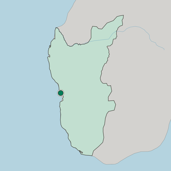 Map showing Toliara — In Atsimo-Andrefana Region