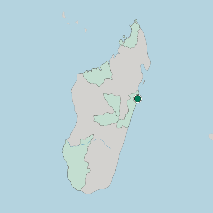 Map showing Toamasina — In Madagascar