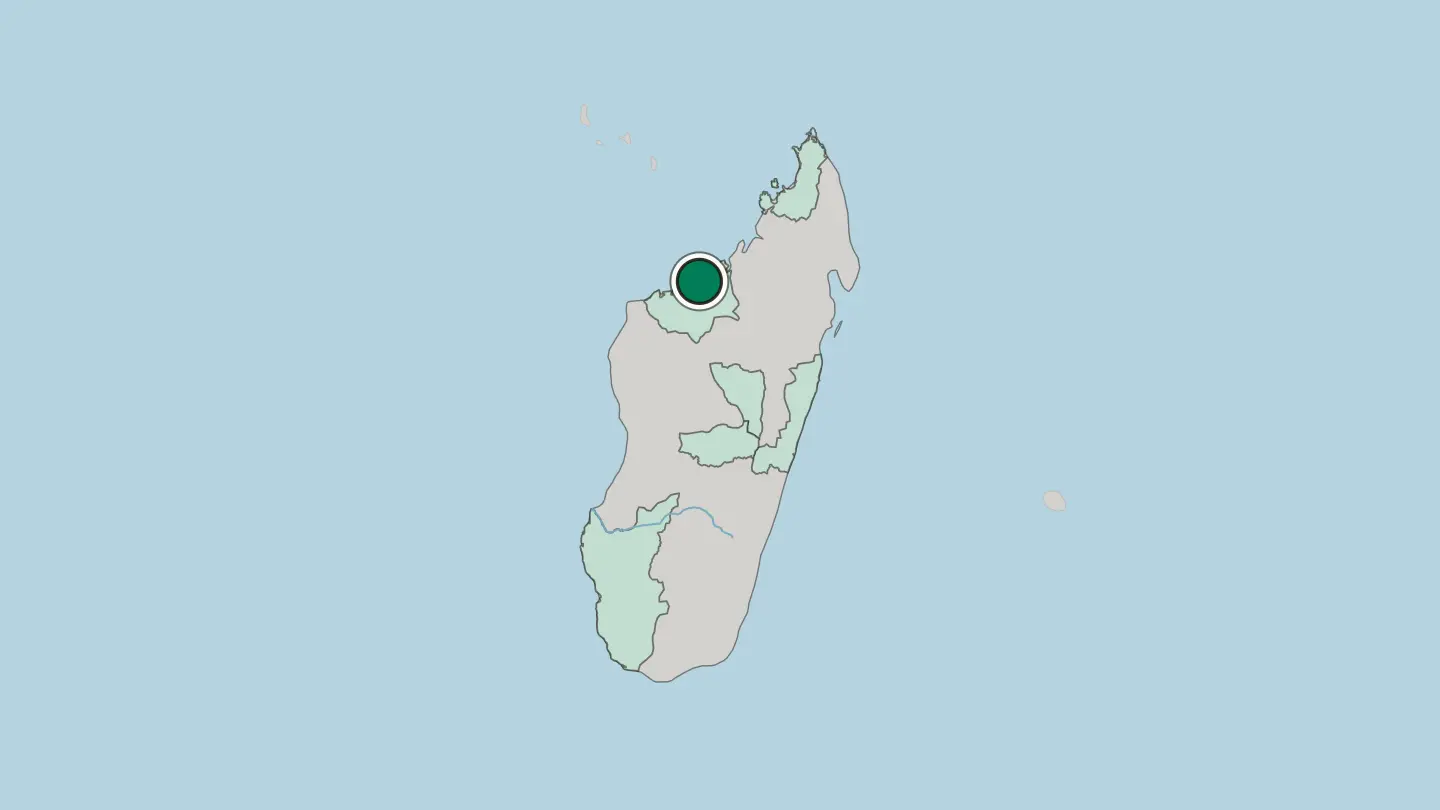 Map of Mahajanga in Madagascar