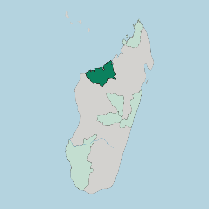 Map showing Boeny Region — In Madagascar