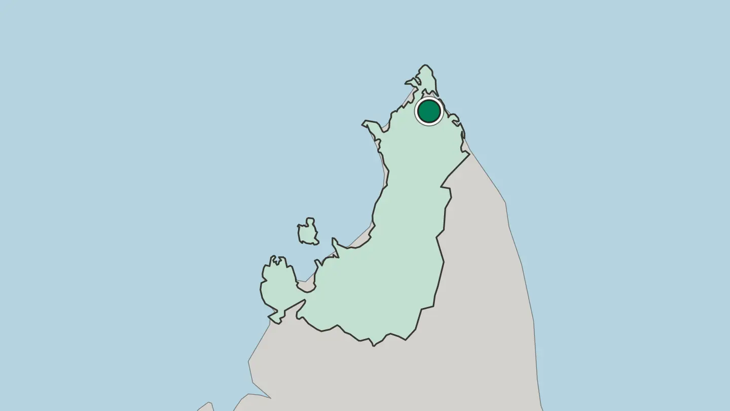 Map of Antsiranana in Madagascar