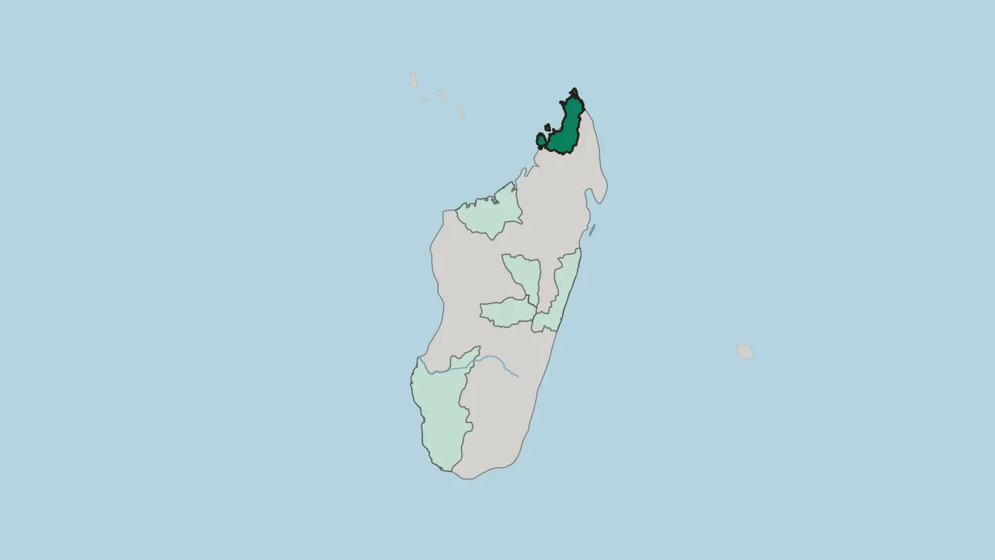 Map of Diana Region in Madagascar