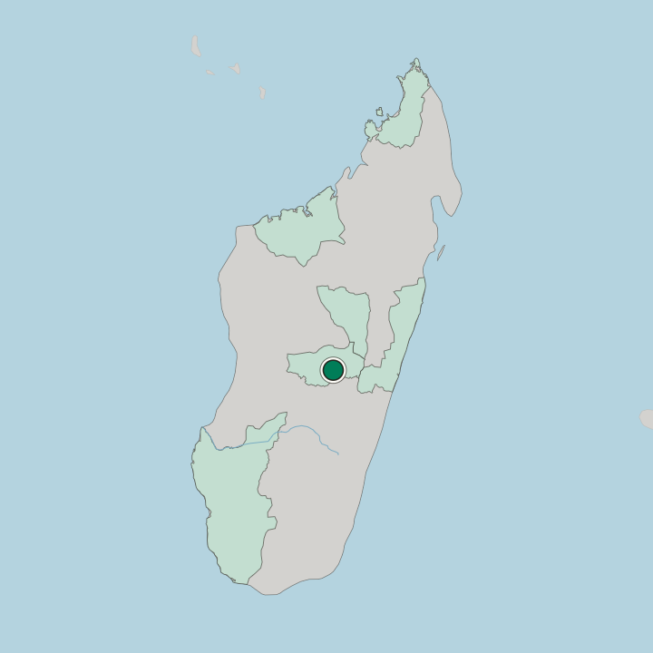 Map showing Antsirabe — In Madagascar