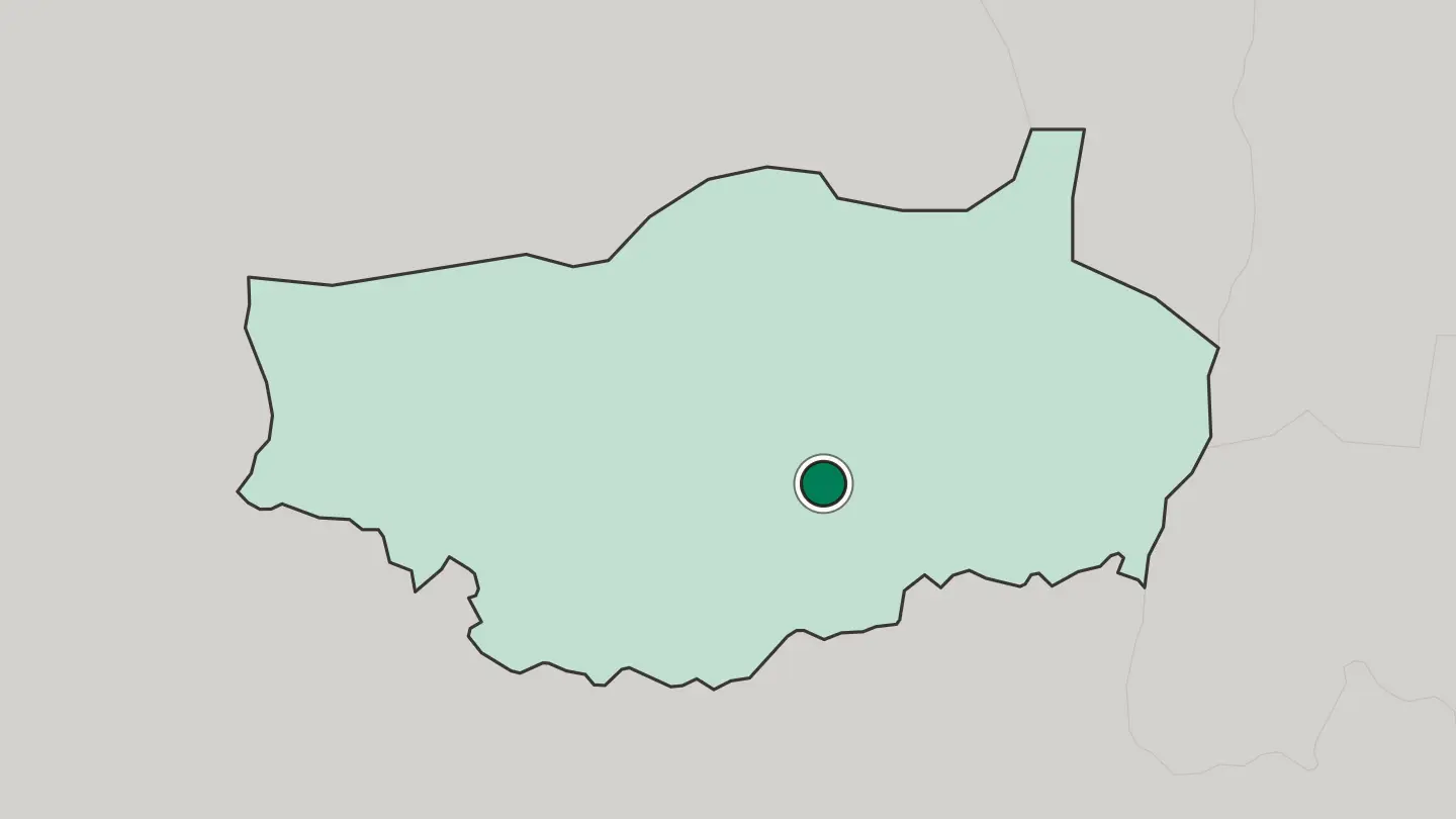 Map of Antsirabe in Madagascar