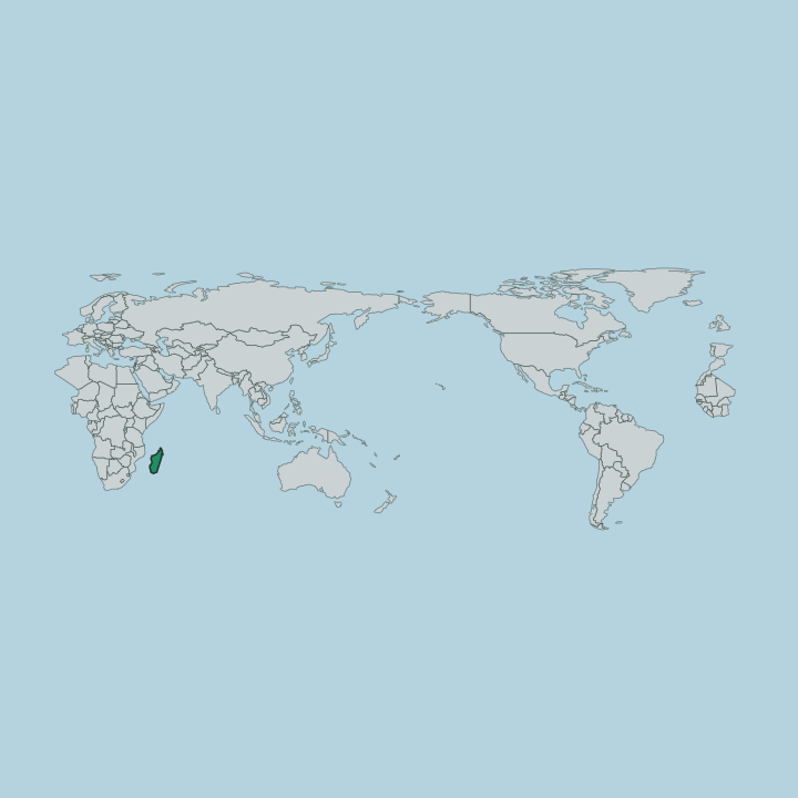 Map showing Madagascar — Worldwide