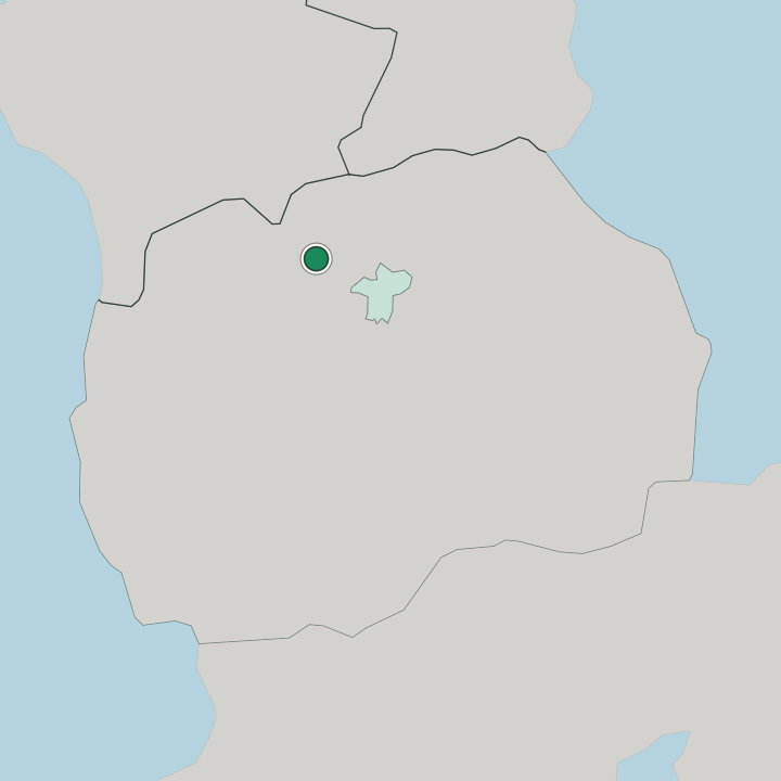 Map showing Skopje — In North Macedonia