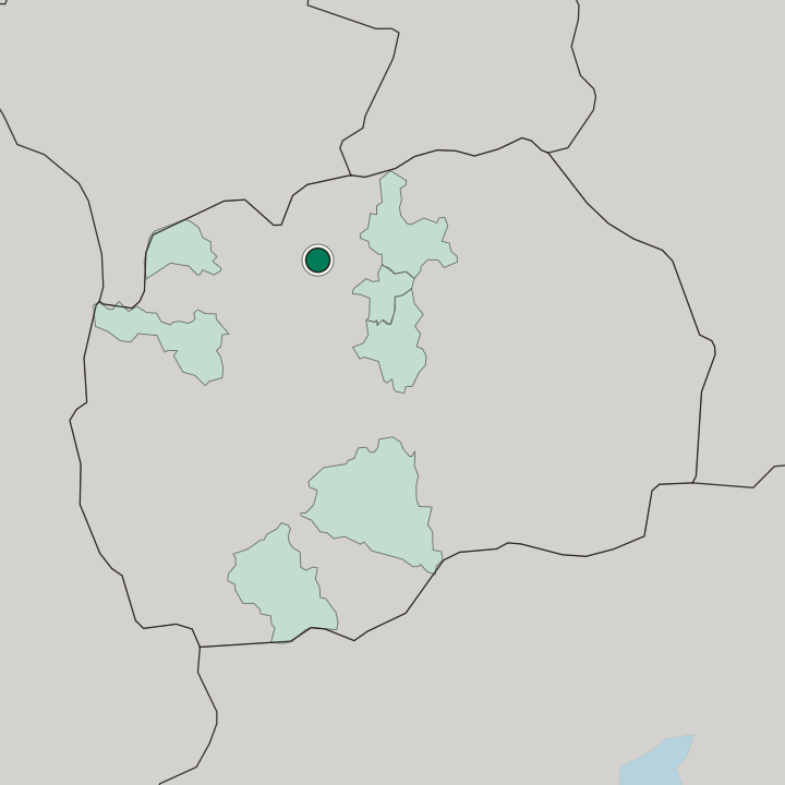 Map showing Skopje — In North Macedonia