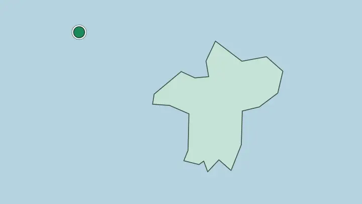 Map of Skopje in North Macedonia