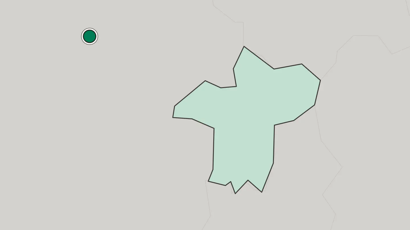 Map of Skopje in North Macedonia